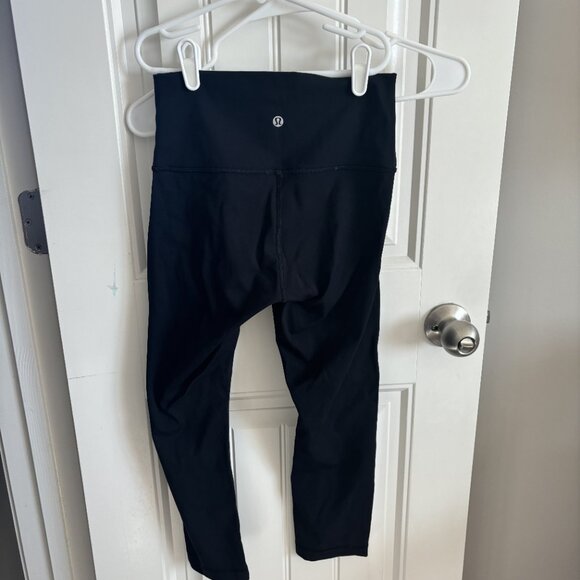 Lululemon Wunder Train High-Rise Crop 23" Black Leggings - Picture 3 of 4